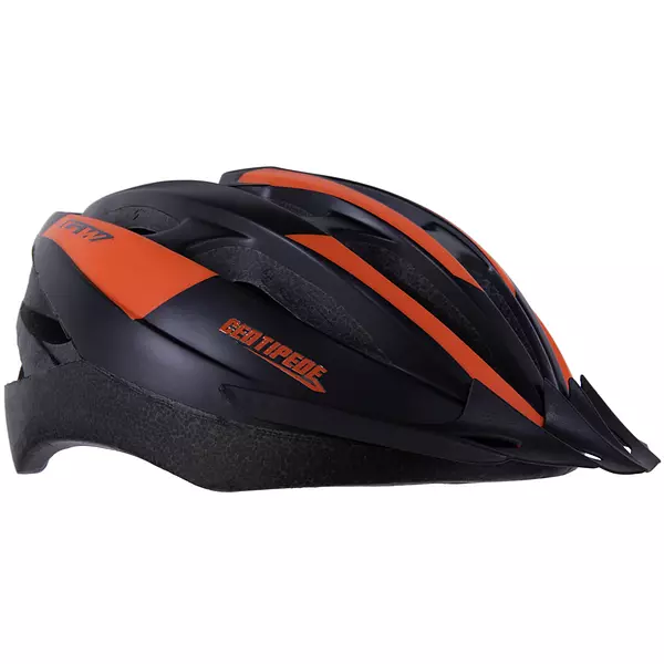 Casco Centipede Mtb Negro Mate Naranja