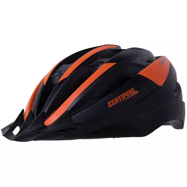 Casco Centipede Mtb Negro Mate Naranja